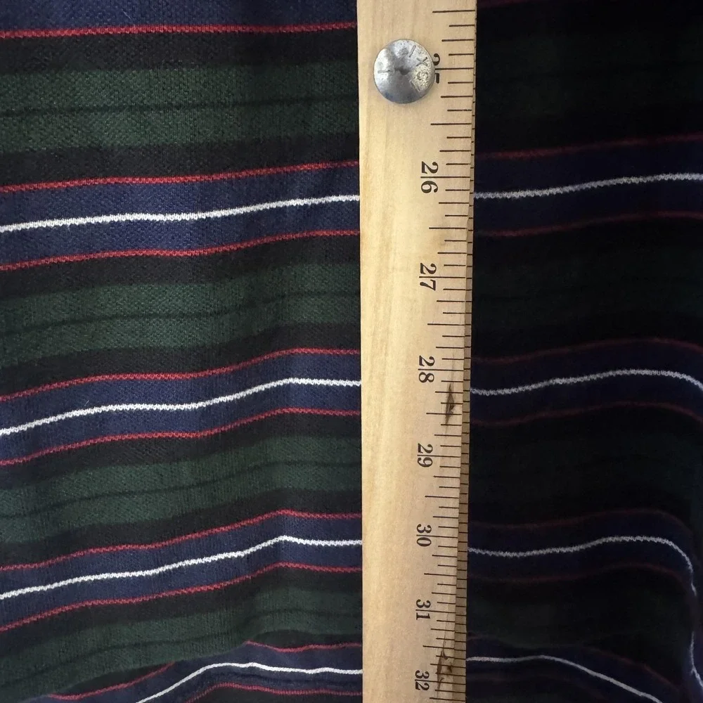 Polo Ralph Lauren Polo Shirt Mens 2XL Green Striped Short Sleeve Pony Logo